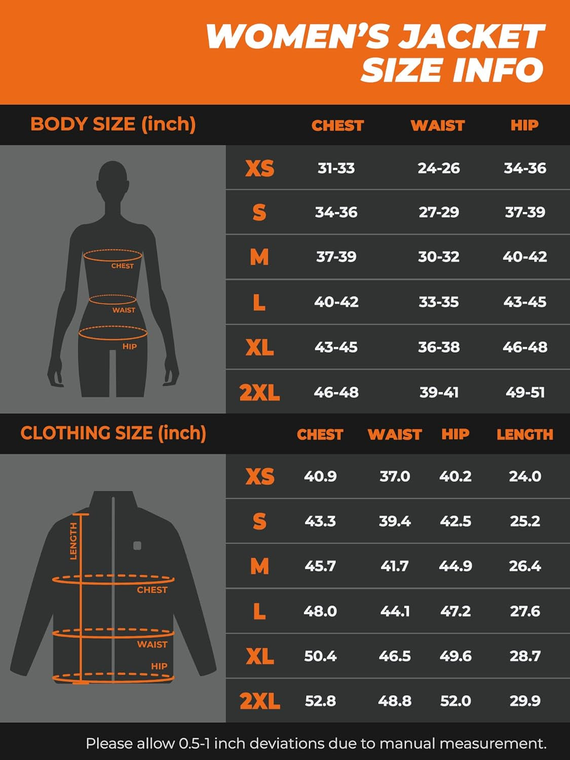 Women'S Slim Fit Heated Jacket with Rechargable Battery, Heated Coat with Detachable Hood