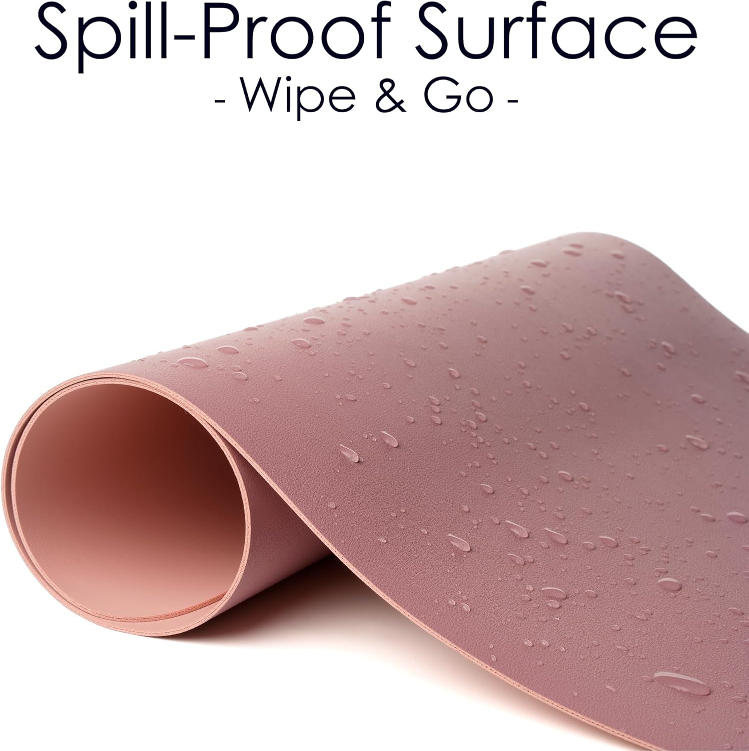 Leather Desk Pad Protector, Waterproof Mouse Pad, PU Desk Mat, Office Desk Cover, Desk Writing Mat for Office/Home/Work/Cubicle (Purple/Pink) 23.6X13.7In