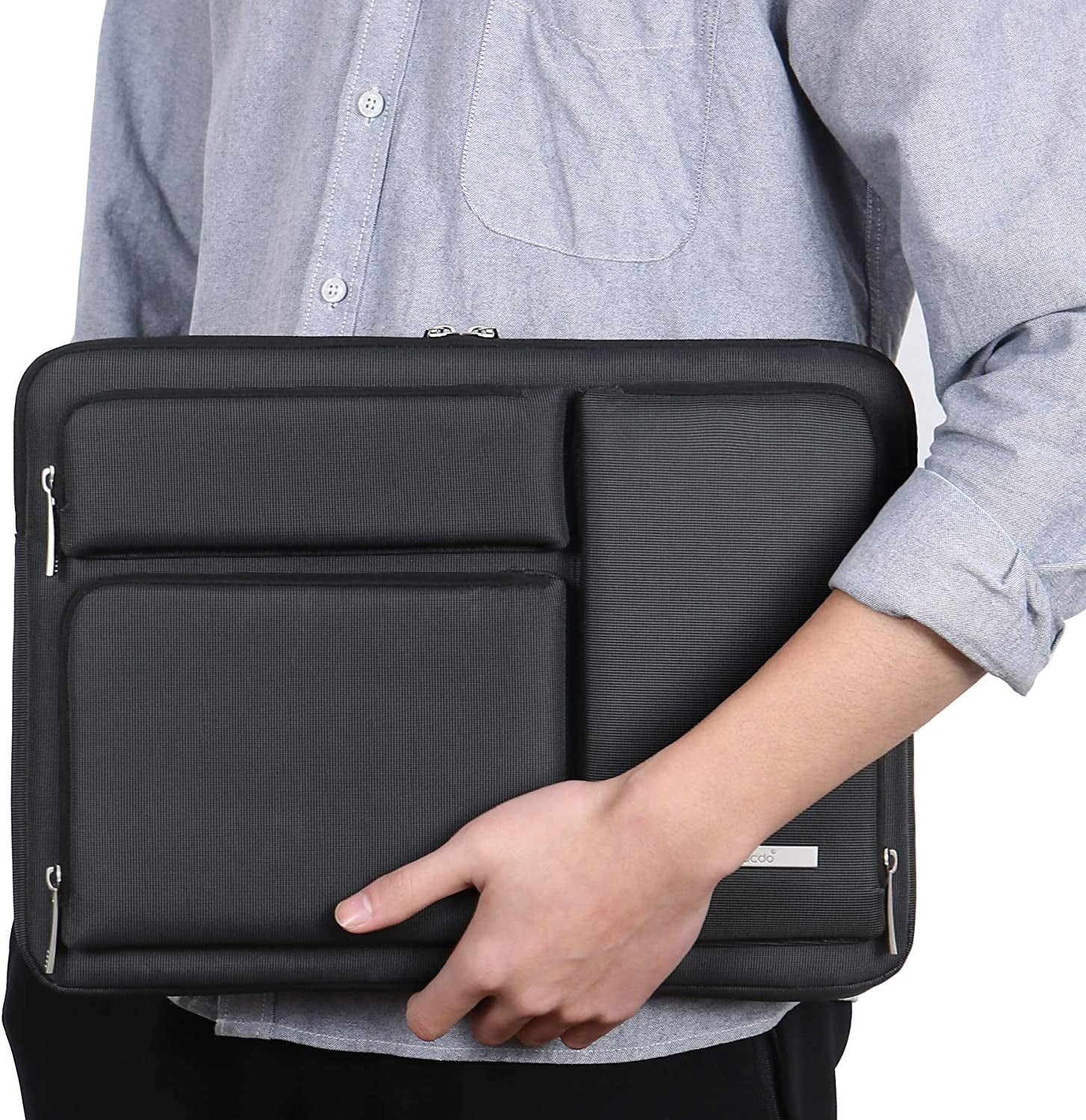 360° Protective Laptop Sleeve Case for 13 Inch New Macbook Air M4 A3240 2025, M3 A3113, M2 A2681, M1 A2337 | 13" Macbook Pro M2/M1 A2338 A2251 | 13" Ipad Air M3 / Ipad Pro M4 Computer Bag, Black