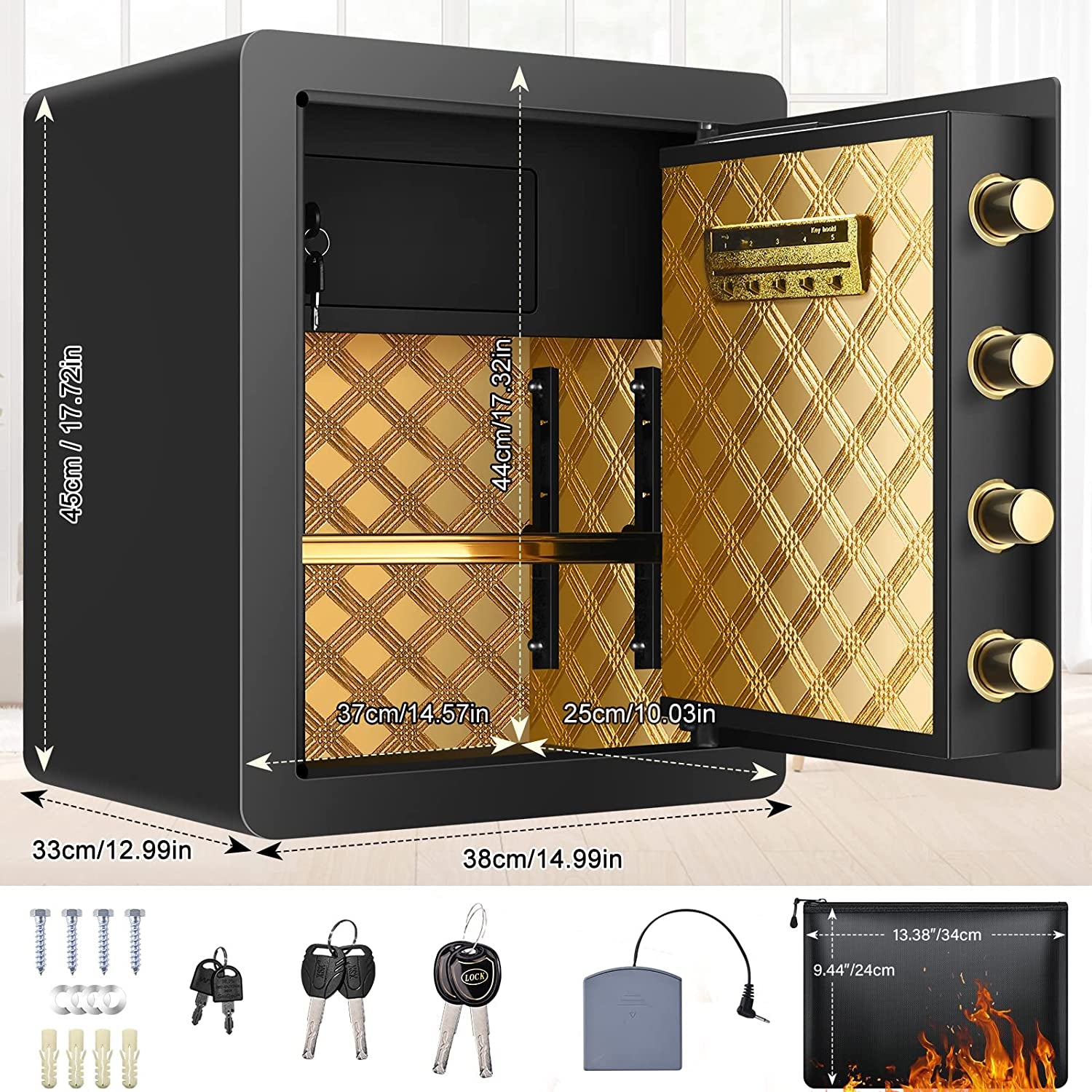 2.2 Cubic Drop Slot Safes for Money Jewelry