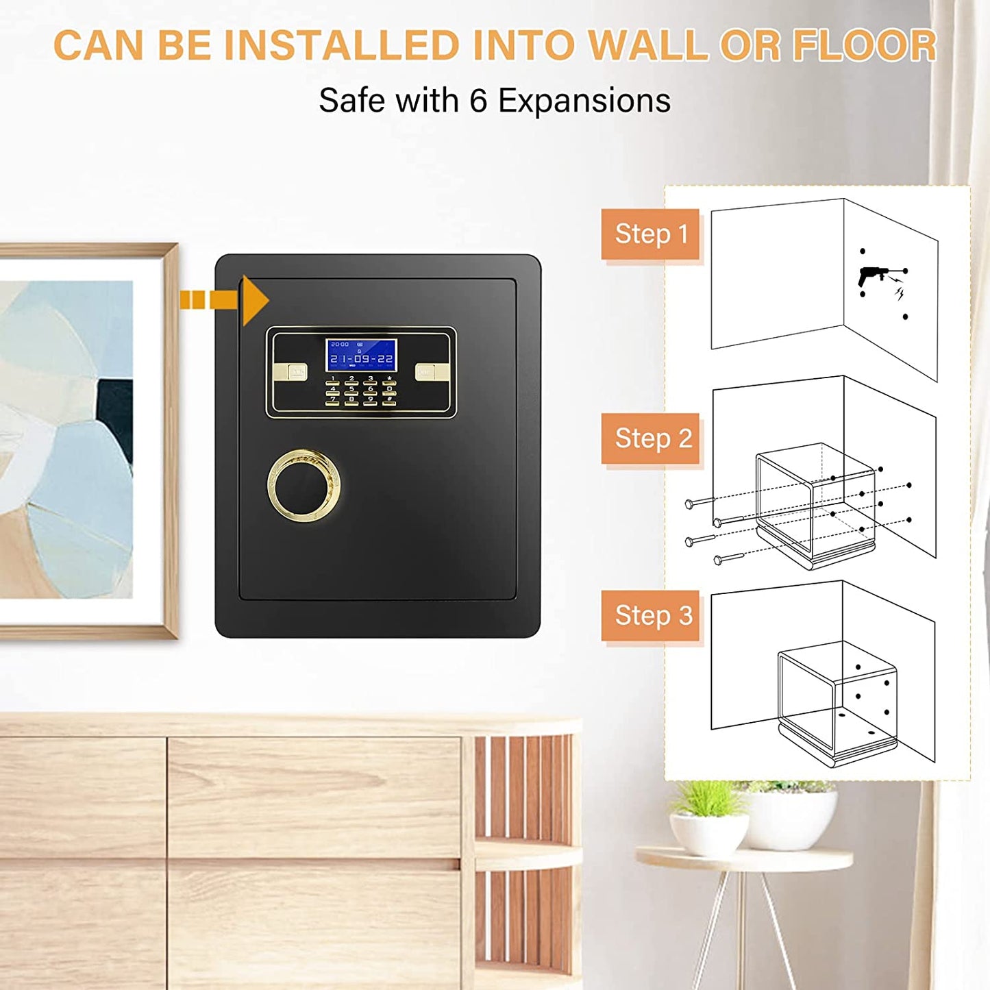 2.2 Cubic Drop Slot Safes for Money Jewelry