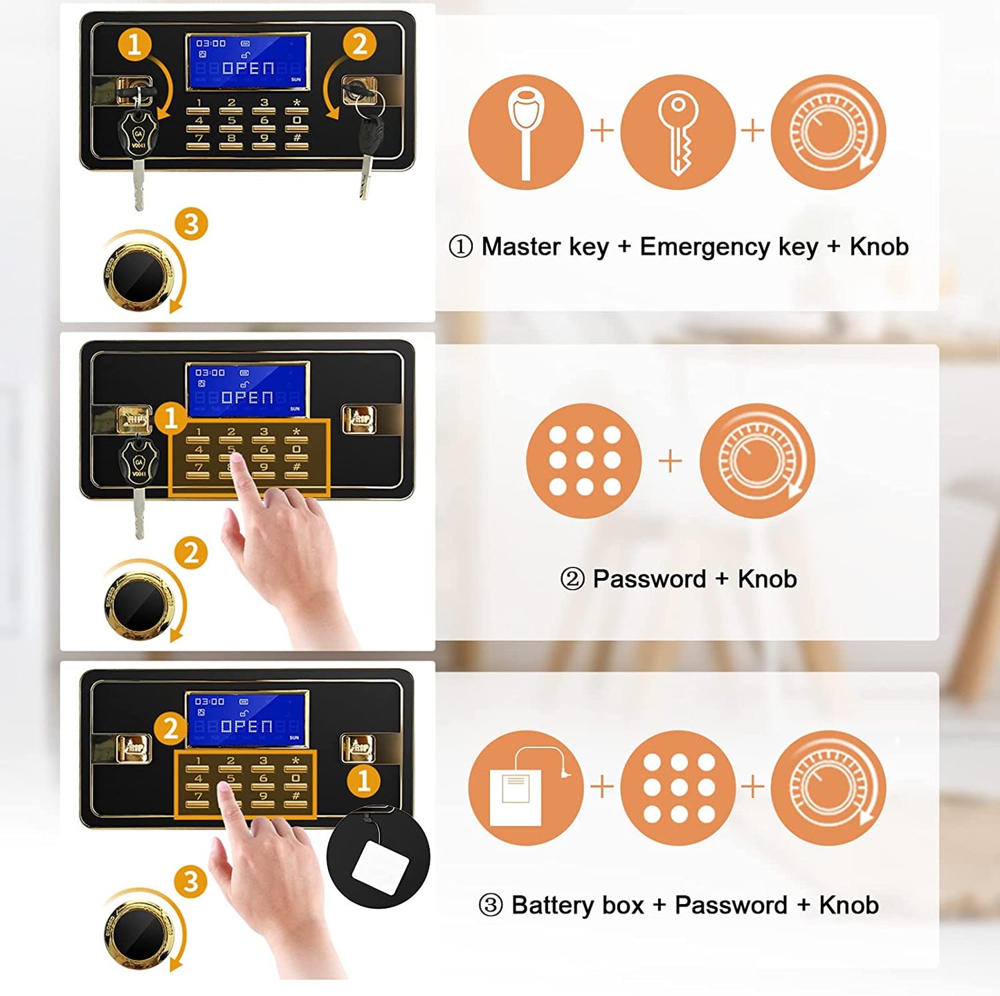 2.2 Cubic Drop Slot Safes for Money Jewelry