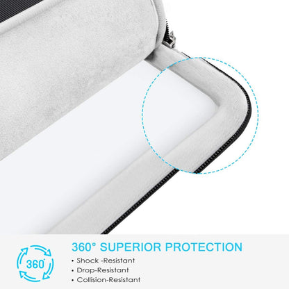 360° Protective Laptop Sleeve Case for 13 Inch New Macbook Air M4 A3240 2025, M3 A3113, M2 A2681, M1 A2337 | 13" Macbook Pro M2/M1 A2338 A2251 | 13" Ipad Air M3 / Ipad Pro M4 Computer Bag, Black
