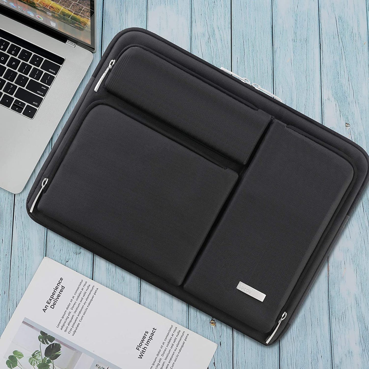 360° Protective Laptop Sleeve Case for 13 Inch New Macbook Air M4 A3240 2025, M3 A3113, M2 A2681, M1 A2337 | 13" Macbook Pro M2/M1 A2338 A2251 | 13" Ipad Air M3 / Ipad Pro M4 Computer Bag, Black