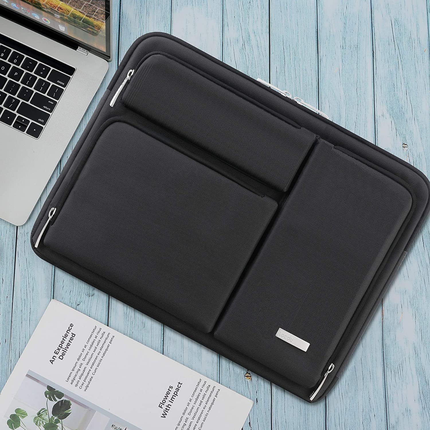 360° Protective Laptop Sleeve Case for 13 Inch New Macbook Air M4 A3240 2025, M3 A3113, M2 A2681, M1 A2337 | 13" Macbook Pro M2/M1 A2338 A2251 | 13" Ipad Air M3 / Ipad Pro M4 Computer Bag, Black