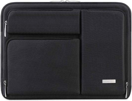 360° Protective Laptop Sleeve Case for 13 Inch New Macbook Air M4 A3240 2025, M3 A3113, M2 A2681, M1 A2337 | 13" Macbook Pro M2/M1 A2338 A2251 | 13" Ipad Air M3 / Ipad Pro M4 Computer Bag, Black