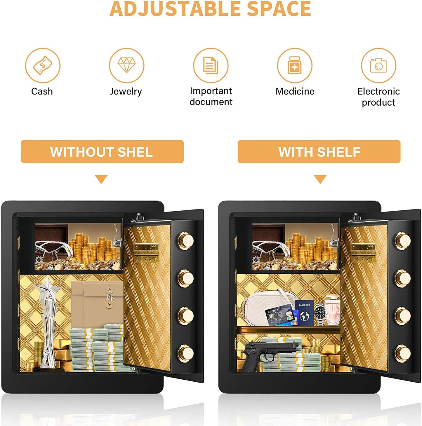 2.2 Cubic Drop Slot Safes for Money Jewelry